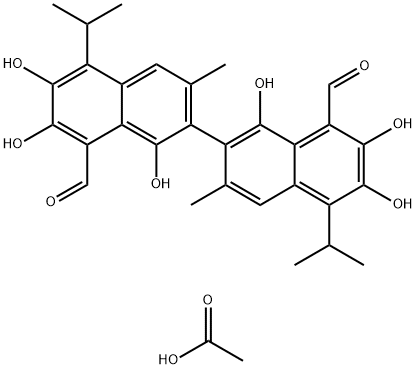 Gossypol acetic acid 结构式