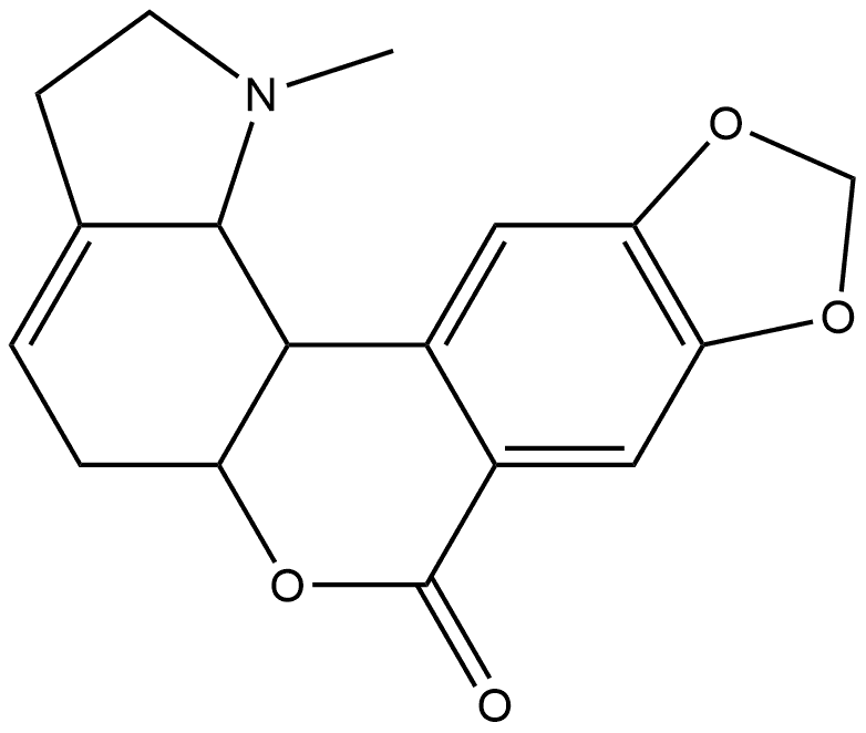 1-メチル-9,10-(メチレンビスオキシ)リコレナン-7-オン 化学構造式