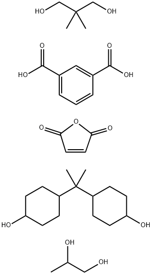 丙二醇与异苯二甲酸、顺丁烯二酸酐、2,2-二甲基-1,3-丙二醇和4,4'-异亚丙基双环己基醇的聚合物 结构式