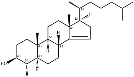 4α-Methyl-5α-cholest-14-en-3β-ol 结构式