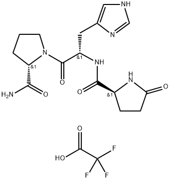 5- oxo- L-脯氨酰-L-组氨酸-L-脯氨酰胺，单(三氟乙酸) 结构式