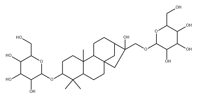 kaurane-3,16,17-triol-3-O-beta-glucopyranosyl-17-O-beta-glucopyranoside 结构式