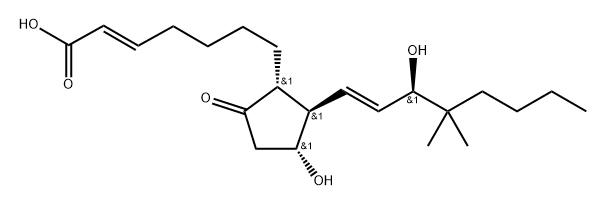 16,16-dimethyl-delta2-prostaglandin E1 结构式