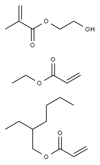 2-丙烯酸乙酯与2-丙烯酸-2-乙基己酯和2-甲基-2-丙烯酸-2-羟乙酯的聚合物 结构式