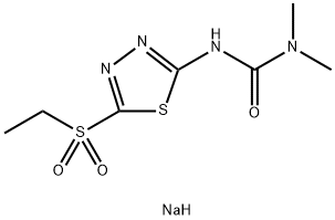 Urea, N-5-(ethylsulfonyl)-1,3,4-thiadiazol-2-yl-N,N-dimethyl-, sodium salt 结构式
