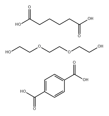 1,4-苯二甲酸与2,2'-[1,2-亚乙基双(氧基)]双[乙醇]和己二酸的聚合物 结构式