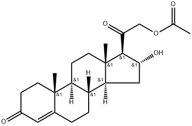 16α-Hydroxydeoxycorticosterone 21-Acetate 结构式