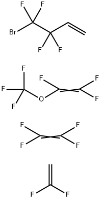 4-溴-3,3,4,4-四氟-1-丁烯与1,1-二氟乙烯、四氟乙烯和三氟(三氟甲氧基)乙烯的聚合物 结构式