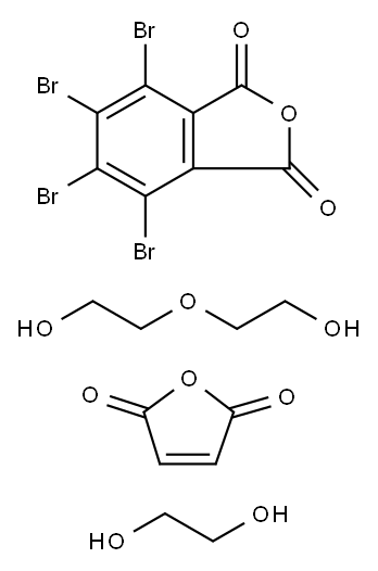 1,3-Isobenzofurandione, 4,5,6,7-tetrabromo-, polymer with 1,2-ethanediol, 2,5-furandione and 2,2-oxybisethanol 结构式