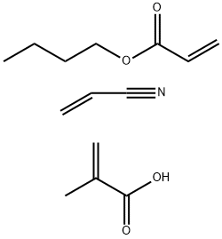2-甲基-2-丙烯酸、2-丙烯酸丁酯、2-丙烯腈的聚合物铵盐 结构式