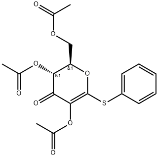 D-erythro-Hex-1-enopyranosid-3-ulose, phenyl 1-thio-, 2,4,6-triacetate 结构式