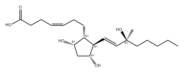 15(S)-15-methyl delta(4)-prostaglandin F1alpha 结构式