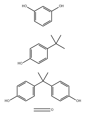甲醛与1,3-苯二酚、4-(1,1-二甲基乙基)苯酚和4,4-(1-甲基亚乙基)二苯酚的聚合物 结构式