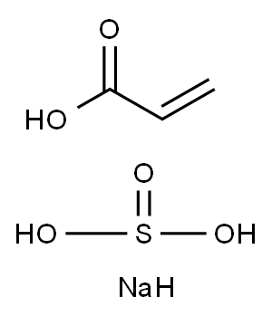 聚(丙烯酸)与亚硫酸氢钠的调聚物, 66019-18-9, 结构式