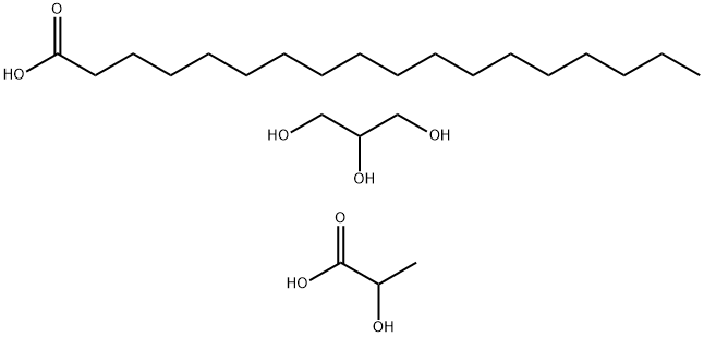 Octadecanoic acid, monoester with 1,2,3-propanetriol 2-hydroxypropanoate Structure