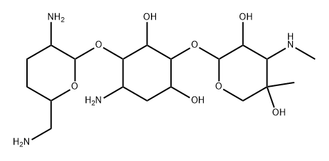 1-去氨基-1-羟基庆大霉素 C1A 结构式