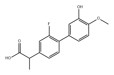 3'-hydroxy-4'-methoxyflurbiprofen 结构式