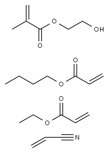 2-甲基-2-丙烯酸2-羟基乙酯、2-丙烯酸丁酯、2-丙烯酸乙酯和2-丙烯腈的聚合物, 66097-34-5, 结构式
