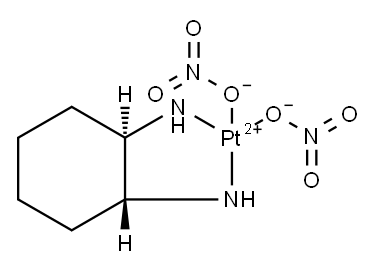 Platinum, (1,2-cyclohexanediamine-N,N')dinitrato-,(sp-4-2, 1R-trans)- Structure