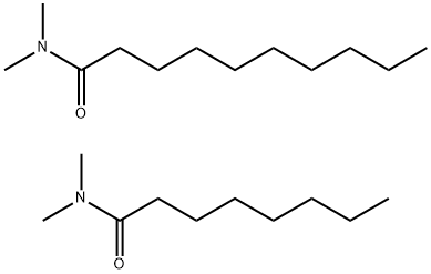 N,N-二甲基癸酰胺与 N,N-二甲基辛酰胺的混合物 结构式
