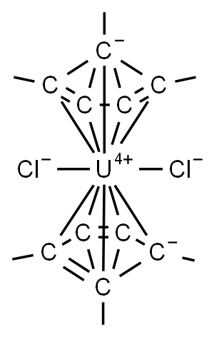 dichlorouranium, 1,2,3,4,5-pentamethylcyclopentane 结构式