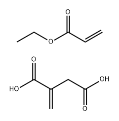 亚甲基丁二酸与2-丙烯酸乙酯的聚合物铵盐 结构式