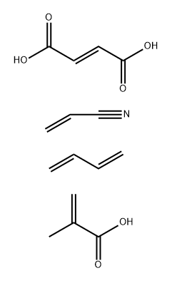 2-Butenedioic acid (2E)-, polymer with 1,3-butadiene, 2-methyl-2-prope noic acid and 2-propenenitrile, ammonium salt 结构式