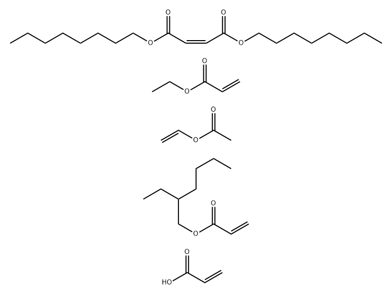 2-Ethylhexyl acrylate, acrylic acid, dioctyl maleate, vinyl acetate, e thyl acrylate polymer 结构式