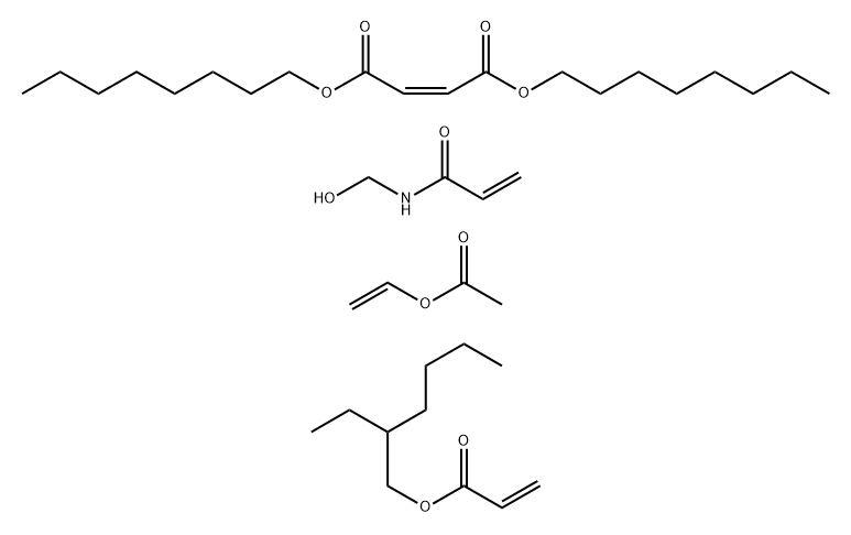 2-Ethylhexyl acrylate, vinyl acetate, N-methylolacrylamide, dioctylmal eate polymer 结构式