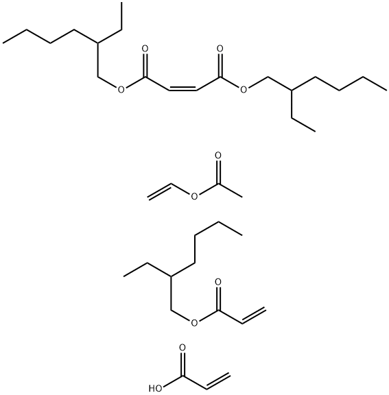 2-Ethylhexyl acrylate, acrylic acid, dioctyl maleate, vinyl acetatepol ymer 结构式