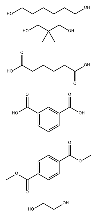 间苯二甲酸与己二酸、对苯二甲酸二甲酯、1,6-己二醇、2,2-二甲基-1,3-丙二醇和乙二醇的聚合物 结构式