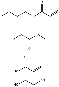2-Propenoic acid, 2-methyl-, methyl ester, polymer with butyl 2-propenoate, 2-mercaptoethanol and 2-propenoic acid 结构式