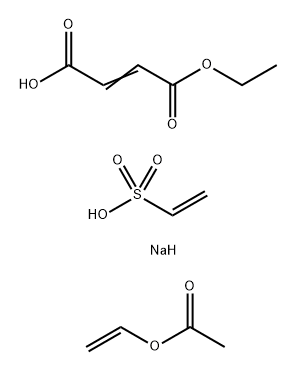 2-Butenedioic acid, monoethyl ester, polymer with ethenyl acetate and  sodium ethenesulfonate Structure