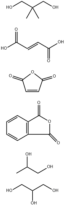 1,2,3-丙三醇与2-顺丁烯二酸、2,2-二甲基-1,3-丙二醇、2,5-呋喃二酮、1,3-异苯并呋喃二酮和1,2-丙二醇的聚合物 结构式