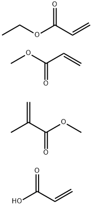 2-Propenoic acid, 2-methyl-, methyl ester, polymer with ethyl 2-propenoate, methyl 2-propenoate and 2-propenoic acid 结构式