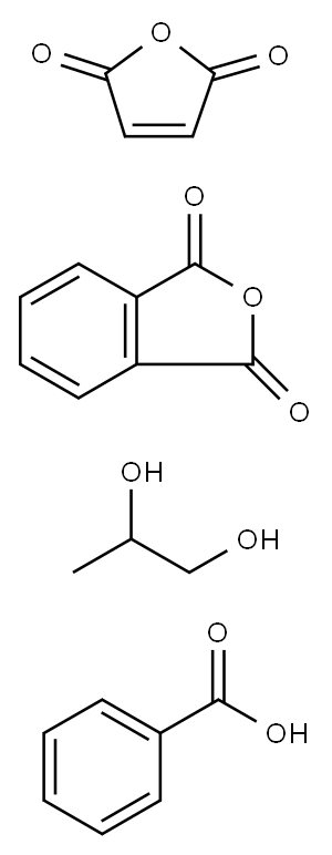 顺丁烯二酸酐与邻苯二甲酸酐和苯甲酸1,2-丙二醇酯的聚合物, 67989-07-5, 结构式