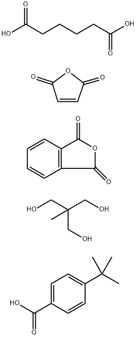 己二酸与2,5-呋喃二酮、2-(羟甲基)-2-甲基-1,3-丙二醇、1,3-异苯并呋喃二酮和4-(1,1-二甲基乙基)苯甲酸酯的聚合物 结构式