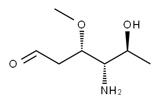 4-Amino-3-O-methyl-2,4,6-trideoxy-L-arabino-hexose Structure
