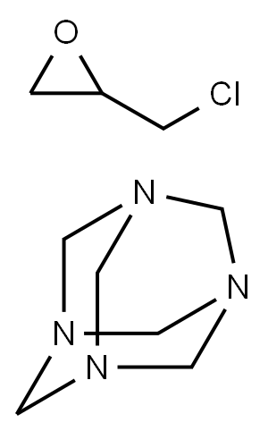 1,3,5,7-Tetraazatricyclo[3.3.1.13#,7]decane, polymer with (chloromethyl)oxirane Structure