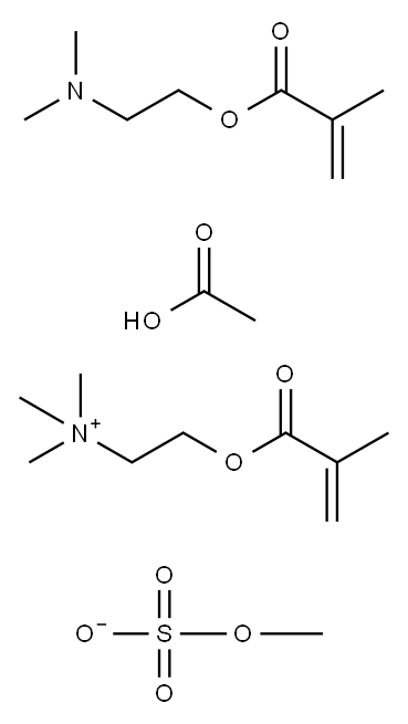 N,N,N-三甲基-2-[(2-甲基-1-氧代-2-丙烯基)氧]-乙铵甲基磺酸化物、-2-甲基-2-丙烯酸2-(二甲胺基)乙酯的聚合物乙酸酯 结构式