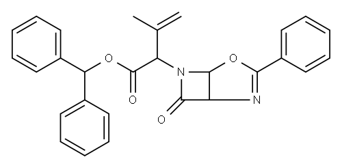 α-(1-Methylethenyl)-7-oxo-3-phenyl-4-oxa-2,6-diazabicyclo[3.2.0]hept-2-ene-6-acetic Acid DiphenylMethyl Ester 结构式