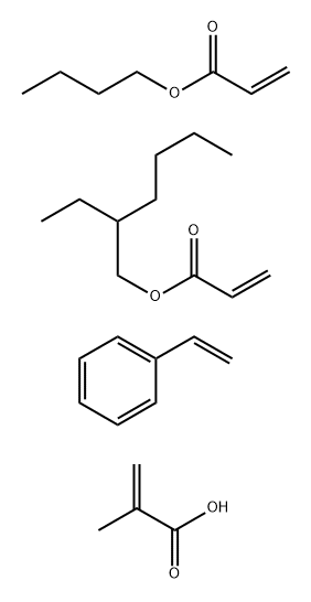 2-Methyl-2-propenoic acid polymer with butyl 2-propenoate, ethylbenzene and 2-ethylhexyl 2-propenoate 结构式