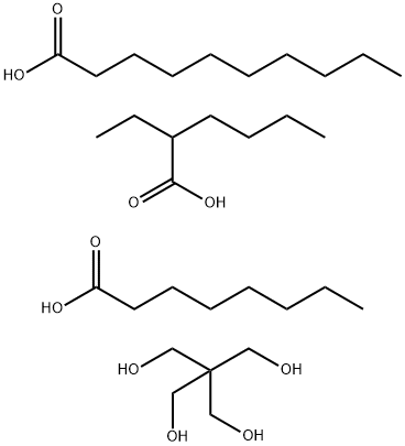 2,2-双(羟甲基)-1,3-丙二醇与2-乙基己酸、辛酸和癸酸的酯化物 结构式