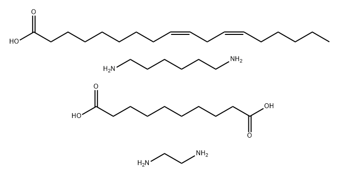 Decanedioic acid, polymer with 1,2-ethanediamine, 1,6-hexanediamine and (Z,Z)-9,12-octadecadienoic acid dimer 结构式
