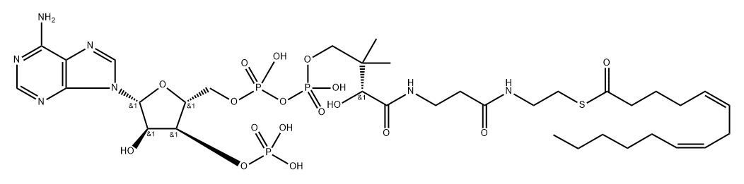 5-cis-8-cis-Tetradecadienoyl-CoA 结构式