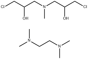 2-Propanol, 1,1-(methylimino)bis3-chloro-, polymer with N,N,N,N-tetramethyl-1,2-ethanediamine 结构式