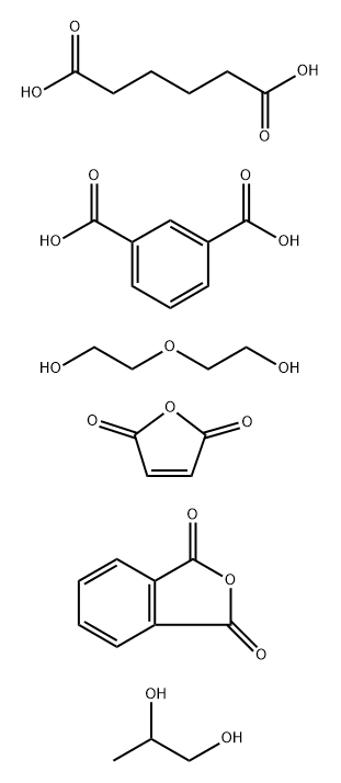 1,3-苯二甲酸与2,5-呋喃二酮、己二酸、1,3-异苯并呋喃二酮、2,2'-氧化双[乙醇]和1,2-丙二醇的聚合物 结构式