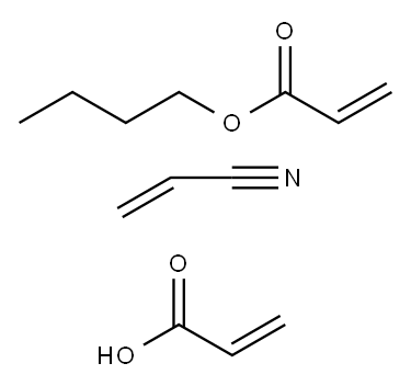 2-Propenoic acid, polymer with butyl 2-propenoate and 2-propenenitrile, ammonium salt Structure