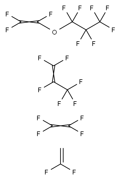 1-Propene, 1,1,2,3,3,3-hexafluoro-, polymer with 1,1-difluoroethene, 1,1,1,2,2,3,3-heptafluoro-3-[(trifluoroethenyl)oxy]propane and tetrafluoroethene Structure