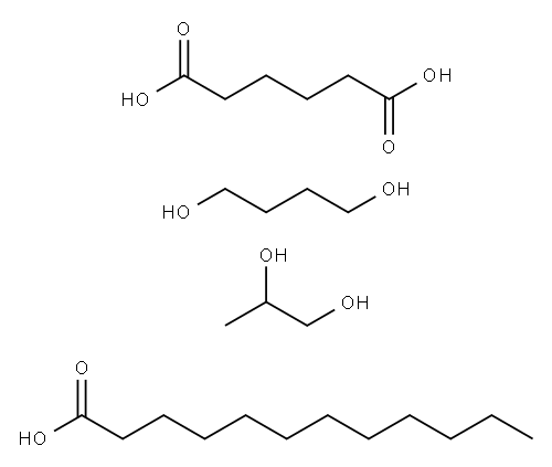 Hexanedioic acid, polymer with 1,4-butanediol and 1,2-propanediol, dodecanoate|